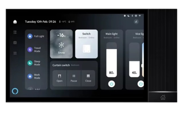 10.1-inch smart touchscreen