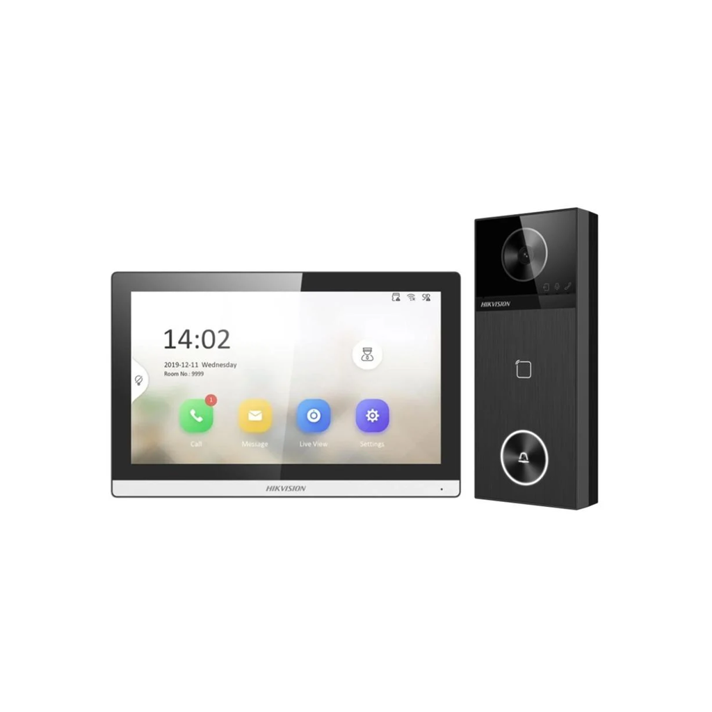 IP Video Intercom Kit 4 MP with 7″ Indoor Monitor and Outdoor Station with Wi-Fi and Multiple Door Unlock Methods