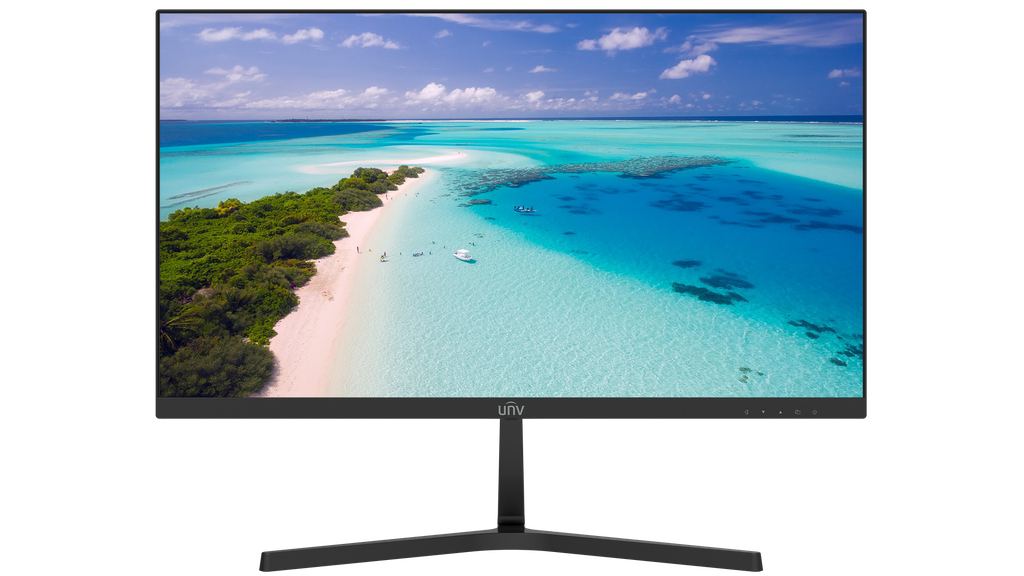شاشة UNV مكتبية أو جدارية 24 بوصة Full HD بلوحة VA ومنافذ HDMI وVGA