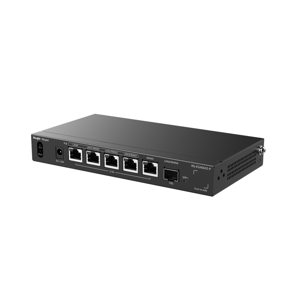 راوتر سحابي 5 منافذ (4 PoE/PoE+ بسرعة 2.5G، ومنفذ 10G واحد) مُدار سحابياً.