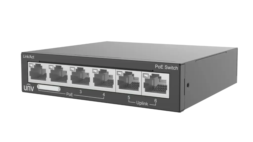 Uniview 6-Port Switch (4 PoE Ports + 2 Uplink)   