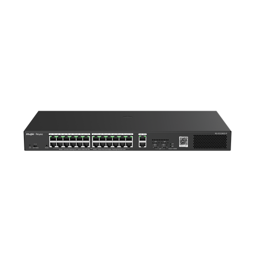 Ruijie Managed Network Switch with 24 Gigabit PoE Ports with two Gigabit Uplink Ports