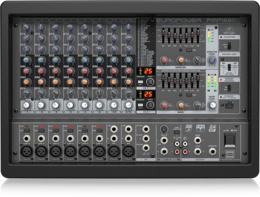 Behringer EUROPOWER PMP1680S 10-Channel 1600W Powered Mixer